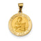 14k Yellow Gold St. Cecilia Hollow Medal Pendant (19X19MM)