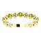 Genuine Peridot Beaded Ring, 14k Yellow Gold, Size 6.75