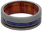 Tulipwood, Blue Box Elder Burl 8mm Sandblasted Titanium Comfort-Fit Band, Size 8.5