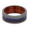 Tulipwood, Blue Box Elder Burl 8mm Sandblasted Titanium Comfort-Fit Band