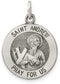 Sterling Silver Antiqued Saint Andrew Medal (21X15MM)