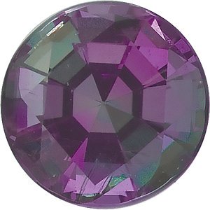 Round Alexandrite Disc Pendant, Sterling Silver