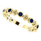 Genuine Blue Sapphire Beaded Ring, 14k Yellow Gold