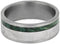 Gibeon Meteorite, Green Box Elder Burl Wood 8mm Matte Titanium Comfort-Fit Wedding Band, Size 7.75