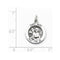 Sterling Silver Antiqued St. Mark Medal (20X15MM)