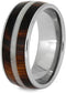 The Men's Jewelry Store (Unisex Jewelry) Honduran Rosewood, Bright Deer Antler 8mm Comfort-Fit Titanium Band, Size 11.5