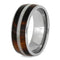 The Men's Jewelry Store (Unisex Jewelry) Honduran Rosewood, Bright Deer Antler 8mm Comfort-Fit Titanium Band