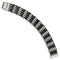 Men's Polished Stainless Steel 22mm Black Rubber Bracelet, 8.75"