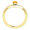 Citrine Pear and Diamond Chevron 14k Yellow Gold Ring (.145 Ctw, G-H Color, I1 Clarity)