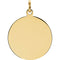 Rhodium Plated 14k Yellow Gold Round St. Padre Pio Medal (18.5 MM)