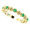 Genuine Emerald Beaded Ring, 14k Yellow Gold, Size 6.75