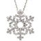 Diamond Snowflake Pendant Necklace in 14k White Gold, 16" (3/8 Cttw)