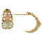 Scalloped J Hoop Earrings, 10k Yellow Gold, 12k Green and Rose Gold Black Hills Gold Motif