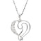 Musical Notes Heart 'A Fine Tuned' Pendant Necklace, Rhodium Plate Sterling Silver, 18"