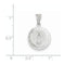 Rhodium-Plated 14k White Gold Miraculous Medal Pendant (18X15MM)