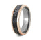 Deer Antler, 14k Rose Gold 7mm Titanium Comfort-Fit Ring