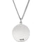 Rhodium Plated Sterling Silver Round St. Martin de Porres Medal Necklace, 18" (18.25MM)