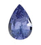 14k White Gold Tanzanite Pear and Bezel Set Diamond Pendant