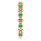 Genuine Emerald Beaded Ring, 14k Rose Gold