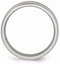 Satin-Brushed Grey Titanium, Enameled 6mm Flat Band, Size 6.5