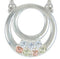 CZ Circle Necklace, Sterling Silver, 12k Rose Gold, 12k Green Gold Black Hills Gold Motif, 18"