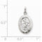 Sterling Silver Saint Christopher Medal Pendant (22X10 MM)