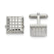 Stainless Steel Polished Square Cuff Links, 20.54MMX17.24MM