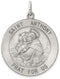 Sterling Silver Antiqued Saint Anthony Medal (35X25MM)