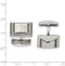 Stainless Steel CZ Rectangle Cuff Links