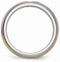 Edward Mirell Titanium Triple Groove Multicolor Anodized White Sapphire 6mm Wedding Band, Size 7