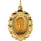 14k Yellow Gold Miraculous Medal (22x16 MM)