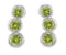 Platinum Peridot Three-Stone Ear Climbers