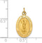 14k Yellow Gold Our Lady of Guadalupe Medal Pendant (19X11MM)