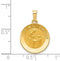 14k Yellow Gold Spanish 1st Communion Medal Pendant (17.7X14.6MM)