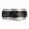 Edward Mirell Titanium and Black Titanium Inlay Fancy Design 11mm Wedding Band