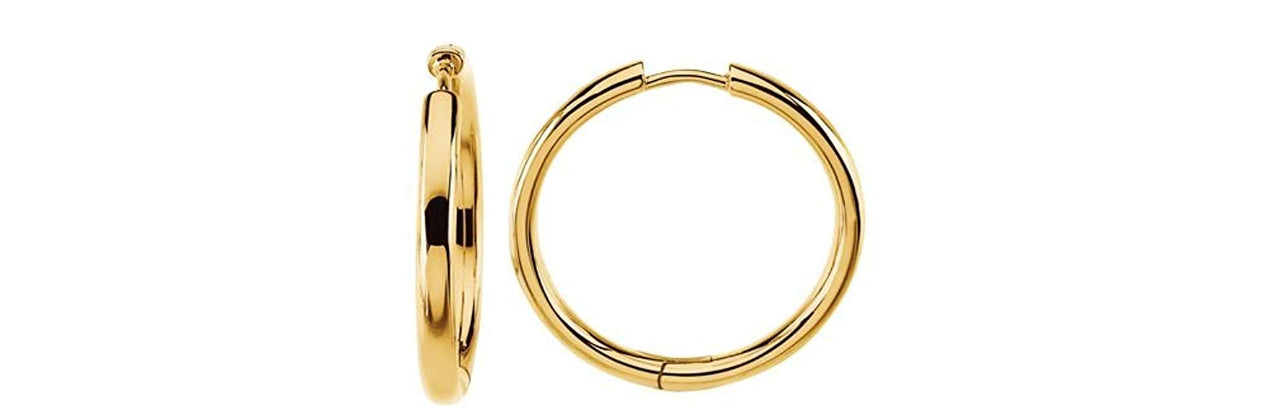 14k Yellow Gold Hoop Earrings