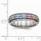 Edward Mirell Titanium Triple Groove Multi-Color Anodized 6mm Wedding Band