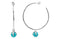 Missoma Turquoise Hoop Earrings, Sterling Silver (50mm)