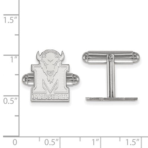 Rhodium-Plated Sterling Silver Indiana University Cuff Links, 17X12MM