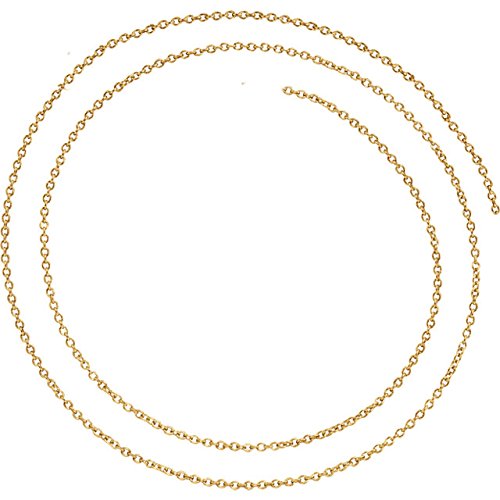 1.5mm 14k Yellow Gold Filled Solid Cable Chain, 20"