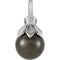 14k White Gold Tahitian Cultured Pearl Pendant