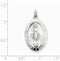 Sterling Silver Miraculous Medal Pendant (30X16 MM)