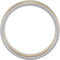 7mm 14k White and Yellow Gold Satin Brushed Comfort Fit Band