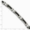 Men's Polished and Brushed Stainless Steel 8mm Black IP-Plated Bracelet, 8.5"