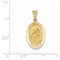 14k Yellow Gold St. Anthony Medal Pendant (22X13MM)