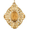 14k Yellow Gold Miraculous Cross Medal (35x28 MM)