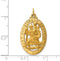 14k Yellow Gold St. Theresa Medal Pendant (18x15MM)