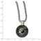 Edward Mirell Timoku and Black Titanium Round Pendant Necklace, 20"