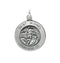 Antiqued Round St. Michael Sterling Silver Medal (22 MM)