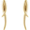 Freeform Drop Earrings, 14k Yellow Gold